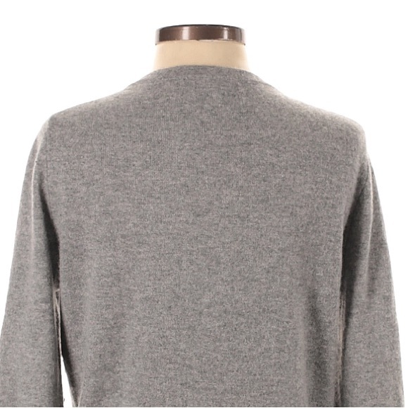 Quince 100% Cashmere Mongolian Cardigan Grey Button Front Sweater Size Small - Picture 7 of 11